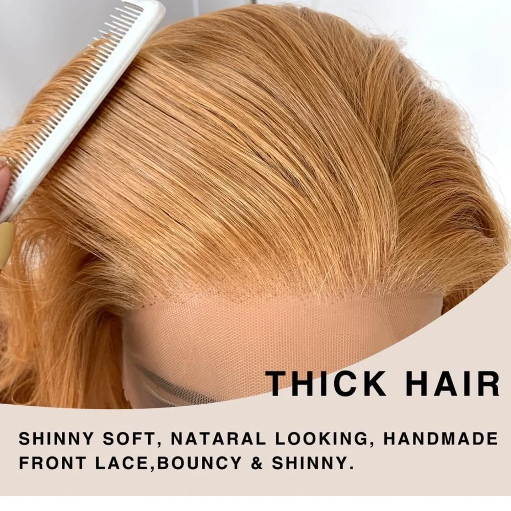 Blooming Hair Honey Blonde Glueless High-Quality Synthetic Blend HD Lace Fr…